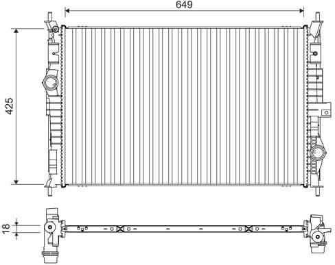 Radiator, engine cooling 701109