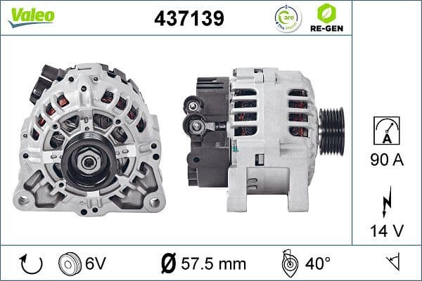 Alternator VALEO RE-GEN REMANUFACTURED 437139 - image 5