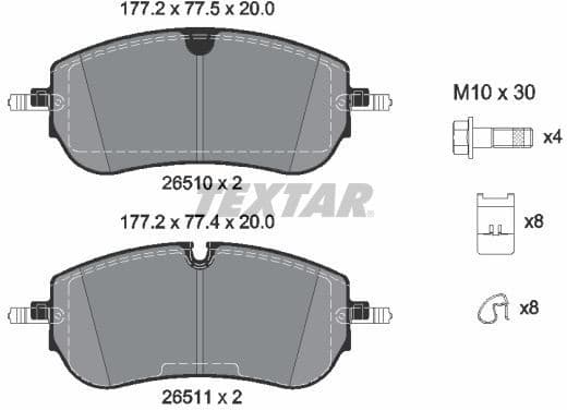 Brake Pad Set, disc brake Q+ 2651001