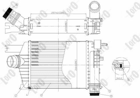 Charge Air Cooler LORO 010-018-0004 - image 2