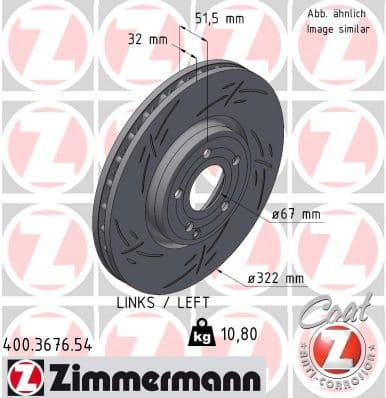 Brake Disc BLACK Z 400.3676.54