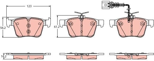 Brake Pad Set, disc brake GDB2358