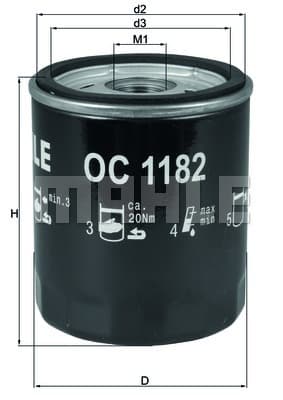 Filter oil OC1182