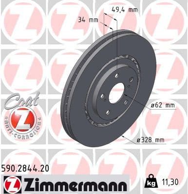 Brake Disc COAT Z 590.2844.20