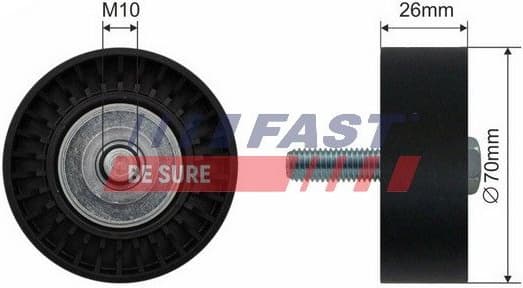 Tensioner Pulley, V-ribbed belt FT44530