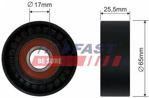 Tensioner Pulley, V-ribbed belt FT44540