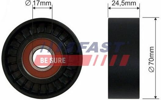 Tensioner Pulley, V-ribbed belt FT44570