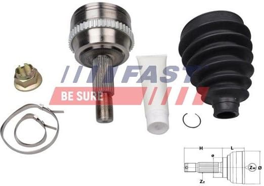 Joint Kit, drive shaft FT25092K