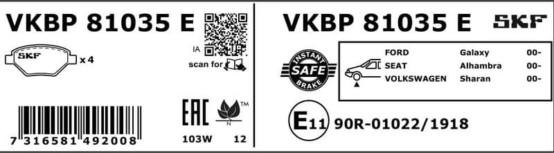 Brake Pad Set, disc brake VKBP 81035 E - image 2