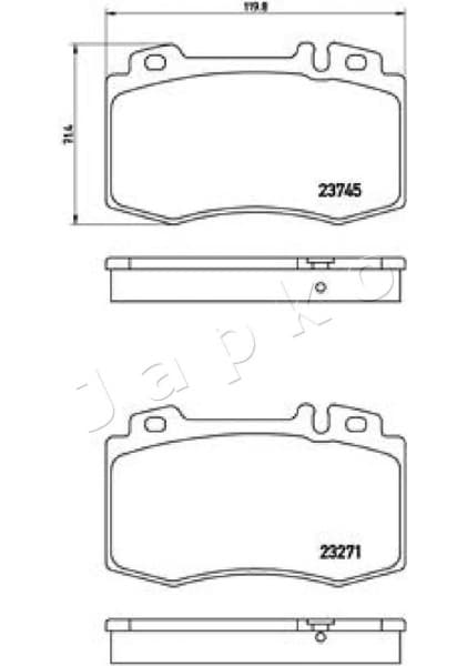 Brake Pad Set, disc brake 500510 - image 2