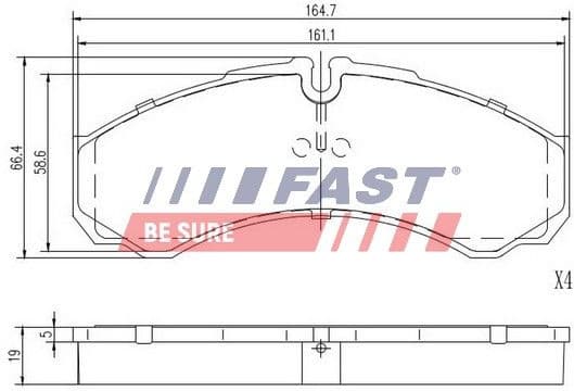 Brake Pad Set, disc brake FT29121HD
