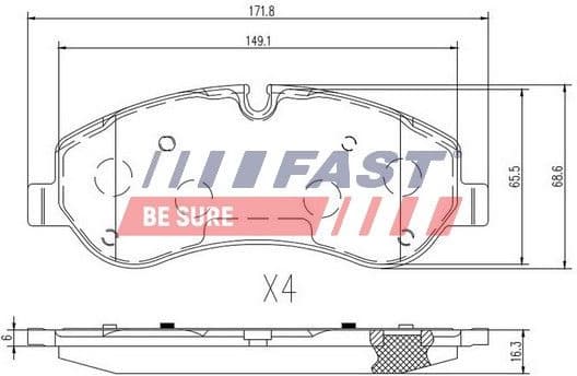 Brake Pad Set, disc brake FT29549