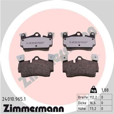 Brake Pad Set, disc brake rd:z 24010.965.1