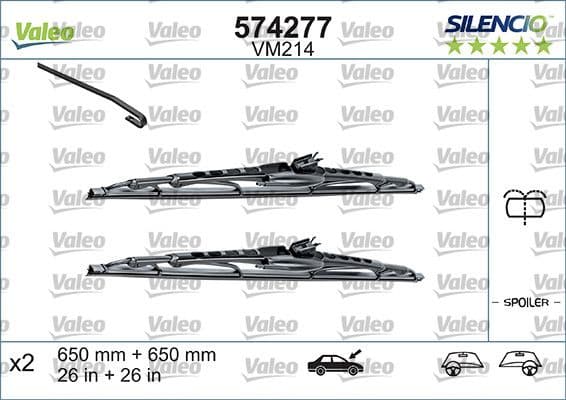 Wiper Blade SILENCIO CONVENTIONAL SET 574292 - image 4