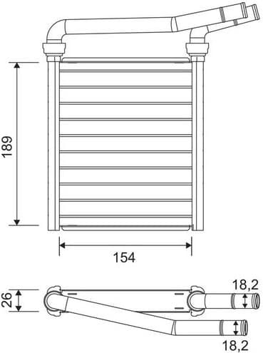 Heat Exchanger, interior heating 811626