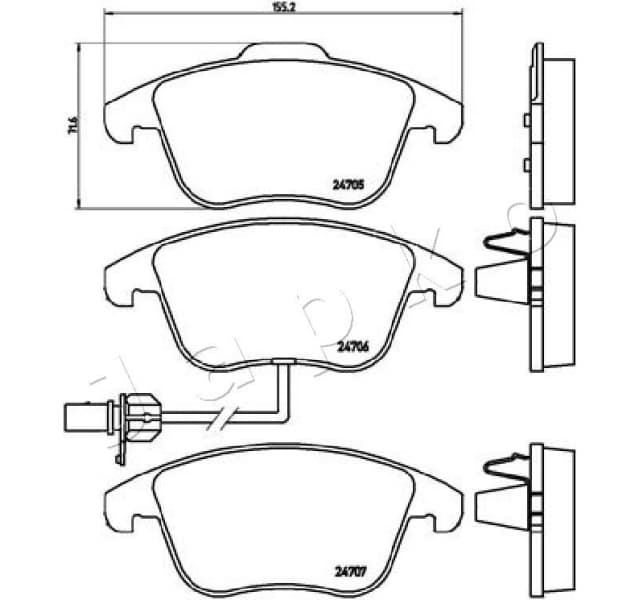 Brake Pad Set, disc brake 500915 - image 2