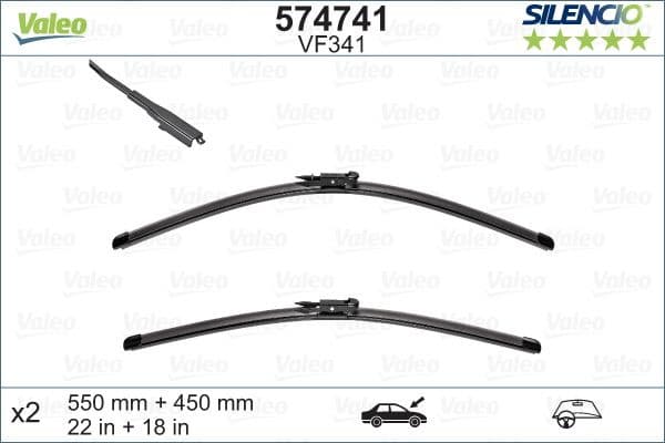 Wiper Blade SILENCIO FLAT BLADE SET 574741 - image 4