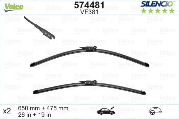 Wiper Blade SILENCIO FLAT BLADE SET 574481 - image 4