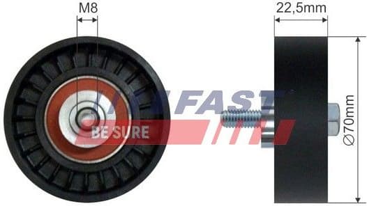 Tensioner Pulley, timing belt FT44550 - image 2