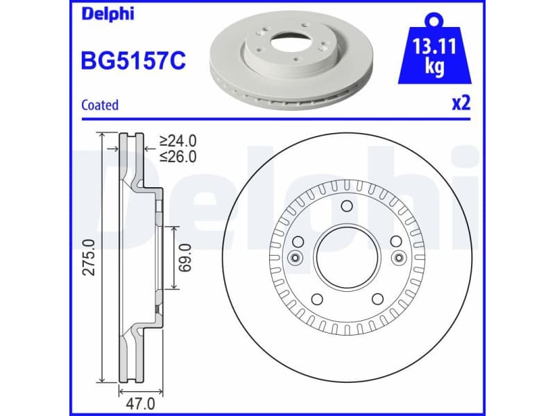 Brake Disc BG5157C