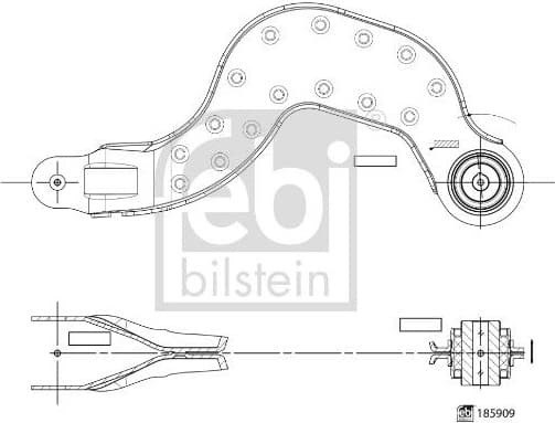 Control/Trailing Arm, wheel suspension 185909