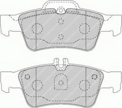 Brake pads rear, Top Quality FDB1526