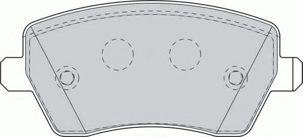 Brake pads front, Top Quality FDB1617