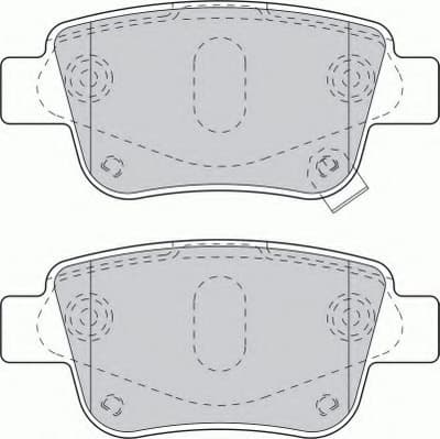 Brake pads rear, Top Quality FDB1649