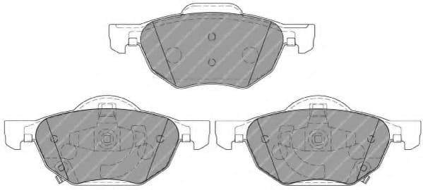 Brake pads front, Top Quality FDB1704