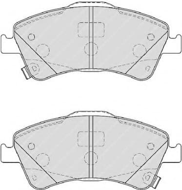 Brake pads front, Top Quality FDB4047