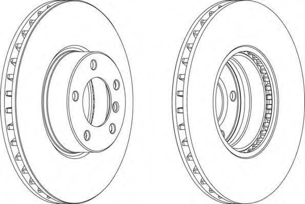 Brake disc, 1pcs FRONT, Top Quality DDF1202C-1