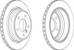 Brake discs kit rear, (2pcs), Top Quality DDF836C - image 4