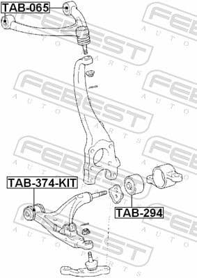 Repair Kit, control arm TAB-374-KIT - image 2