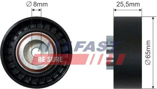 Tensioner Pulley, timing belt FT44537