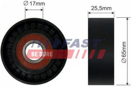 Tensioner Pulley, V-ribbed belt FT44567