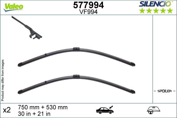 Wiper Blade SILENCIO FLAT BLADE SET 577994 - image 4