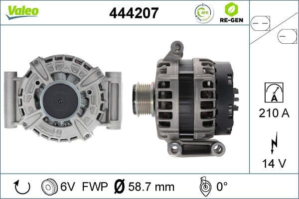 Alternator VALEO RE-GEN REMANUFACTURED 444207 - image 2