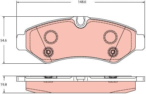 Brake pads front, Top Quality GDB2422