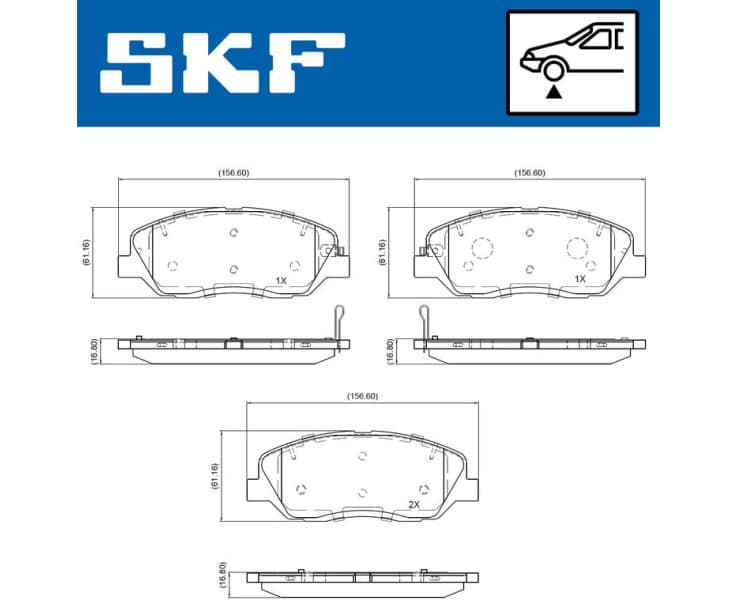 Brake pads front VKBP 81093 A