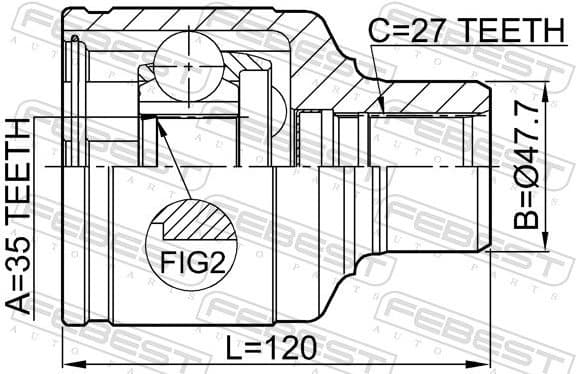 Joint Kit, drive shaft 1411-REXI - image 2