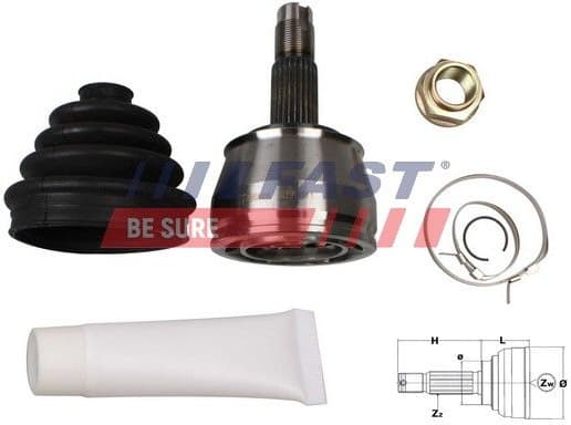 Joint Kit, drive shaft FT25086K