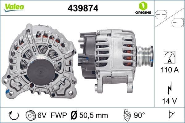 Alternator VALEO ORIGINS NEW OE TECHNOLOGY 439874 - image 5