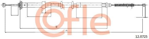 Cable Pull, parking brake 92.12.0725