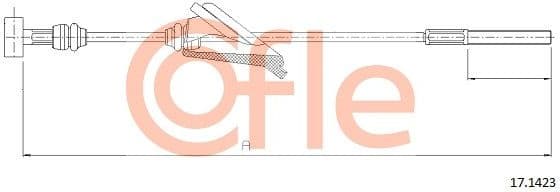 Cable Pull, parking brake 92.17.1423