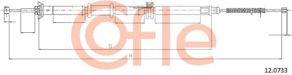 Cable Pull, parking brake 92.12.0733