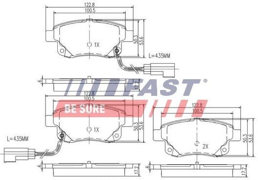 Brake Pad Set, disc brake FT29523