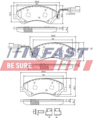 Brake Pad Set, disc brake FT29521