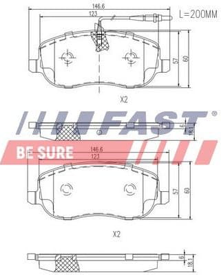 Brake Pad Set, disc brake FT29128