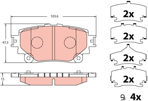 Brake Pad Set, disc brake GDB2343
