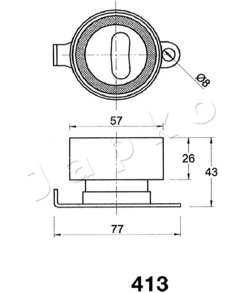 Tensioner, timing belt 45413 - image 2